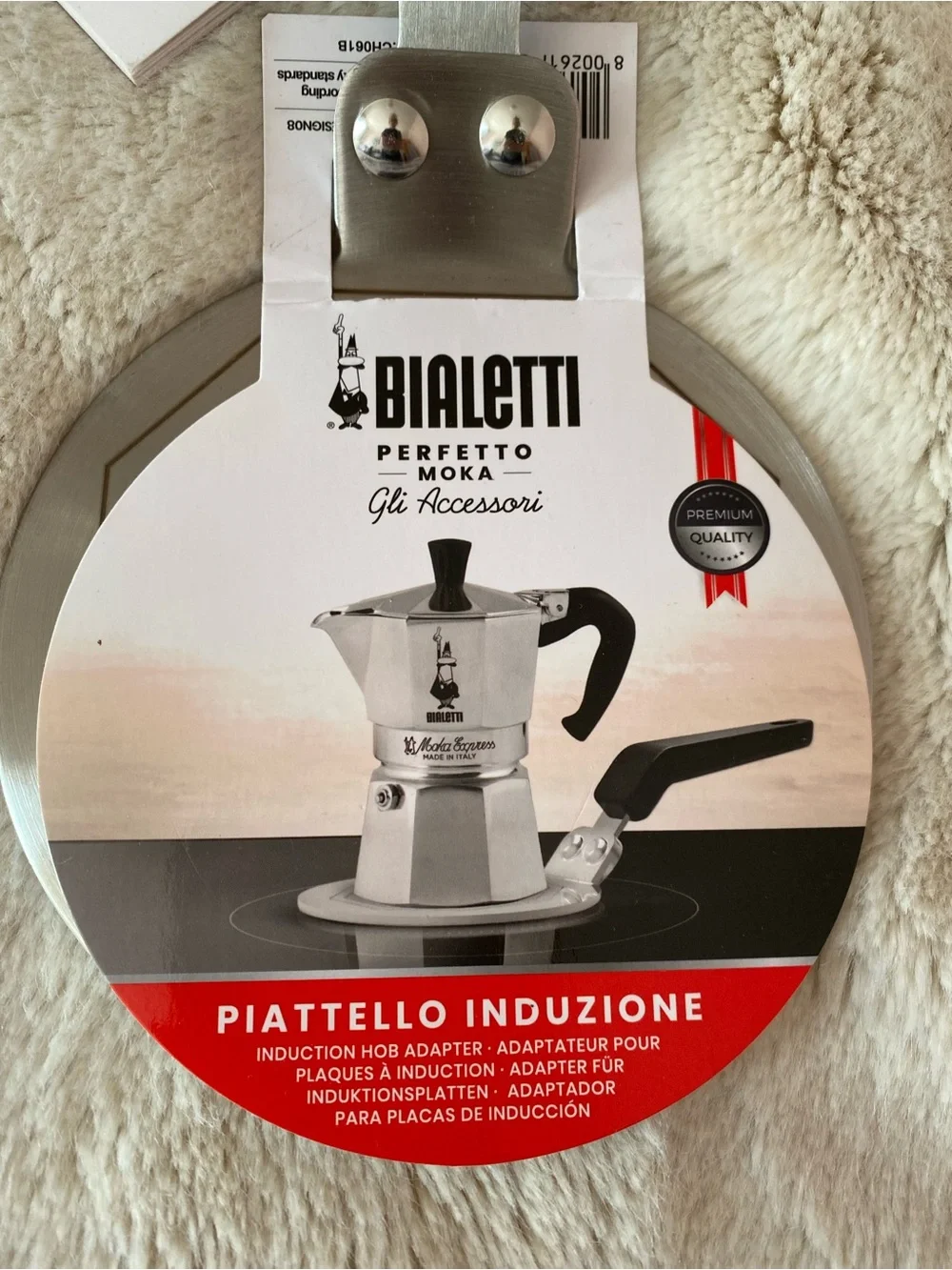 Bialetti stainless steel induction plate for Moka Express pot